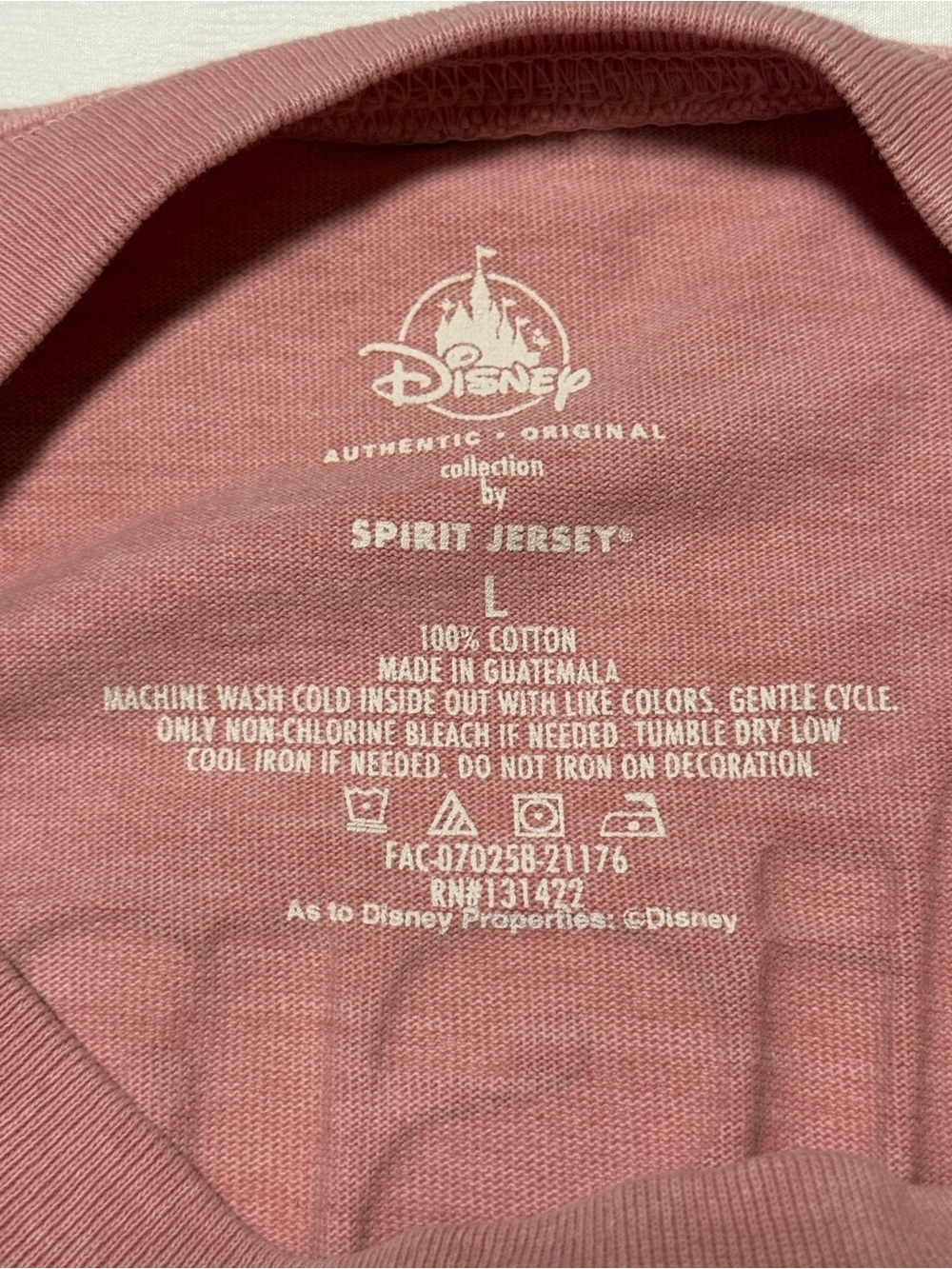 Disney Walt Disney World Briar Rose Gold Spirit Jersey Pink Size L NWT - Picture 3 of 9